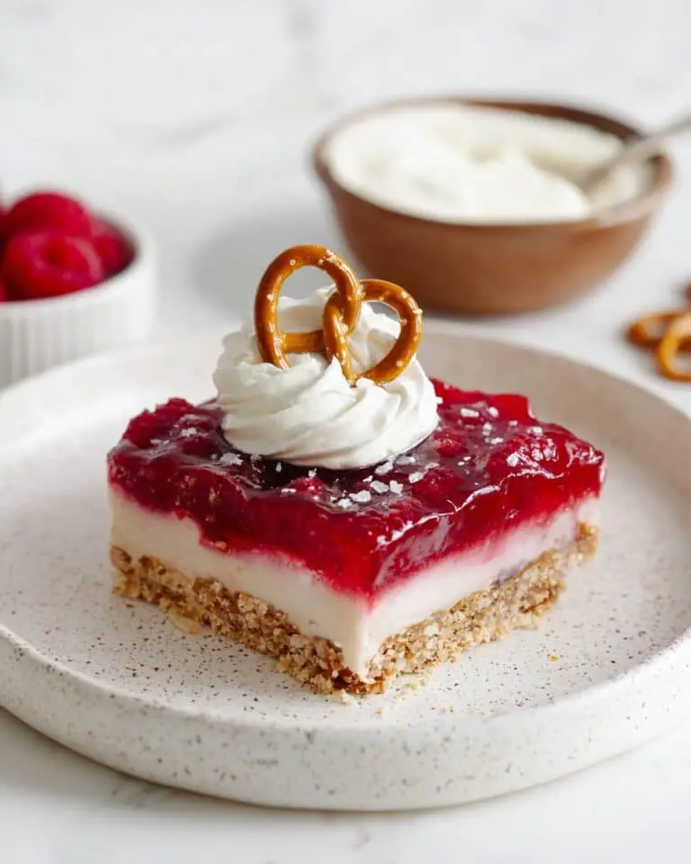 Raspberry Pretzel Salad Recipe