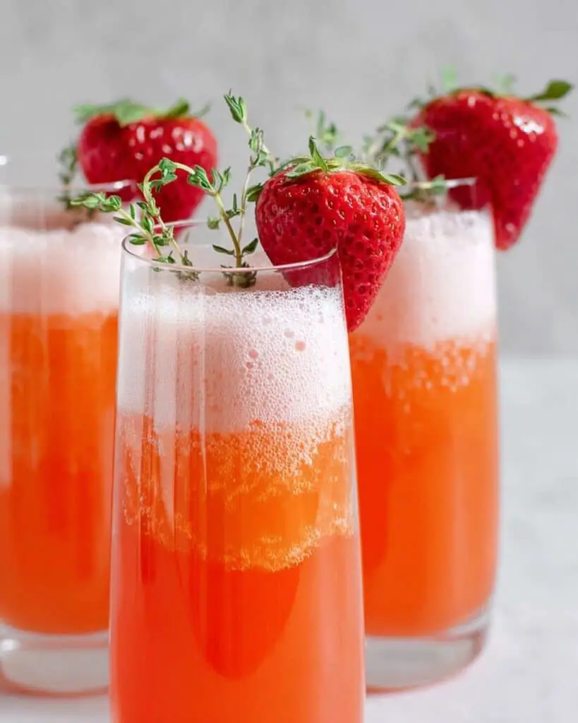 Fresh Strawberry Thyme Bellini Recipe