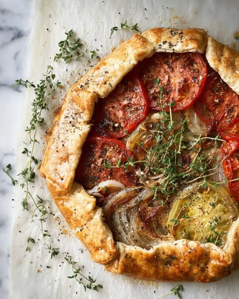 Heirloom Tomato Galette with Honey and Goat Cheese Recipe