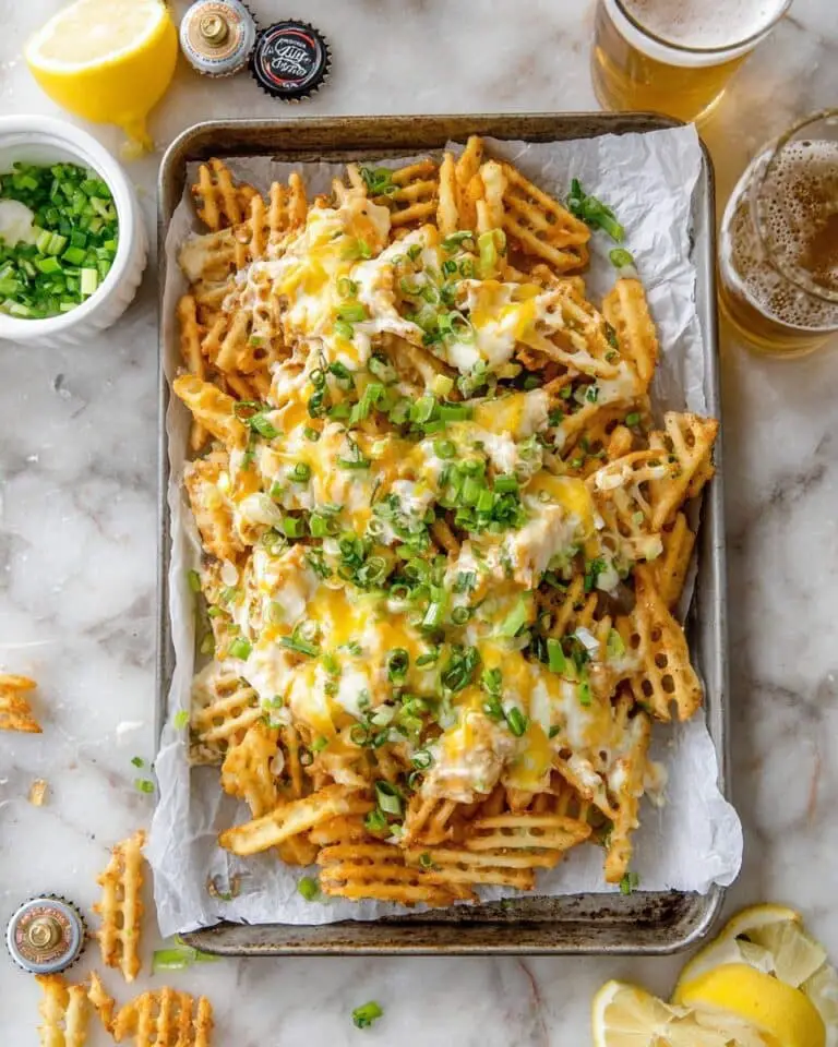 Crab Fries with Cheddar, Mozzarella, and Old Bay Seasoning Recipe