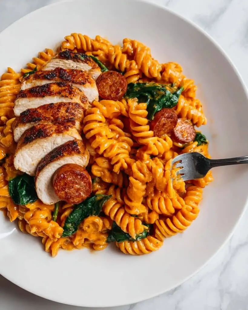 Creamy Chicken and Chorizo Pasta Recipe