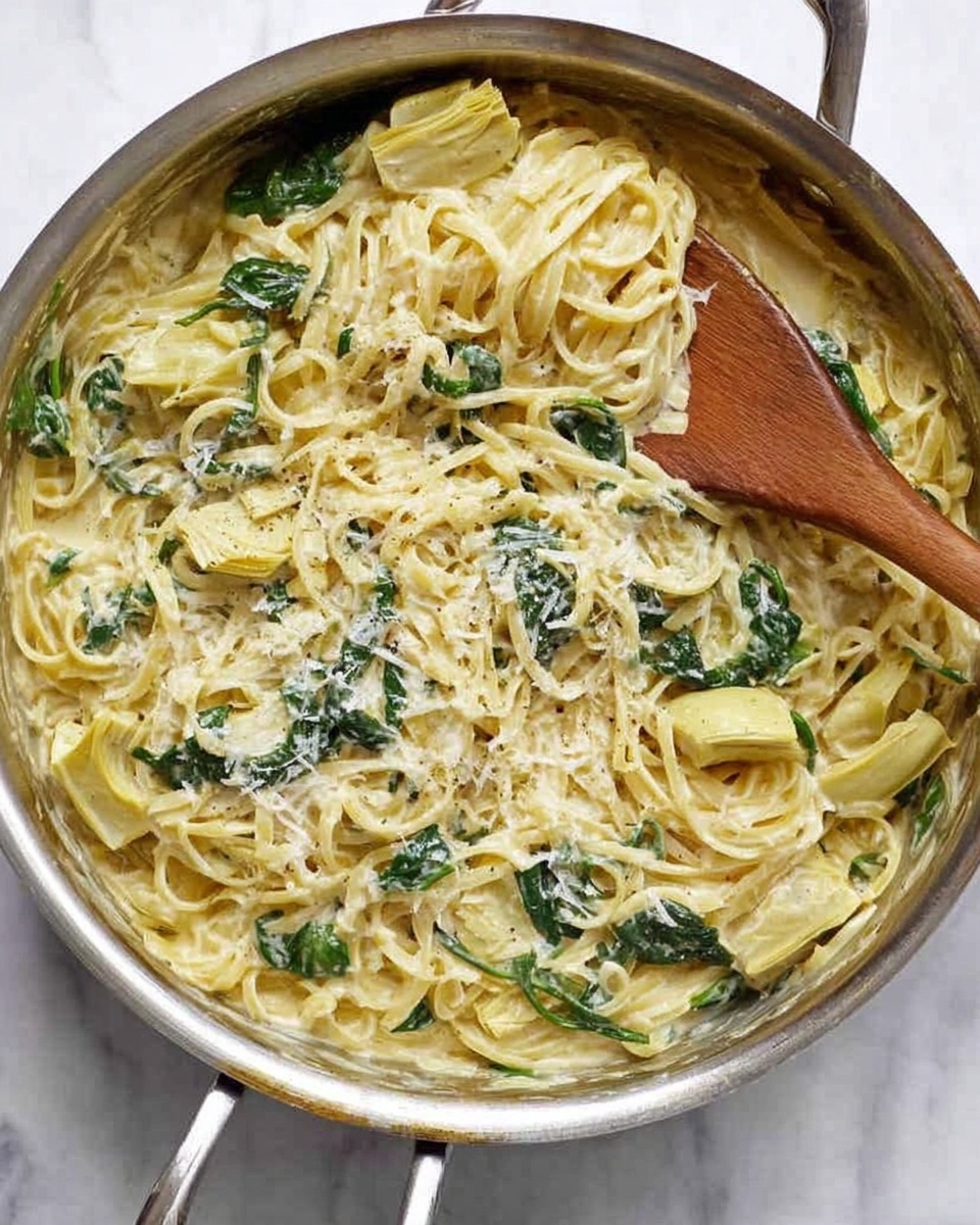 Creamy Spinach Artichoke Pasta Recipe