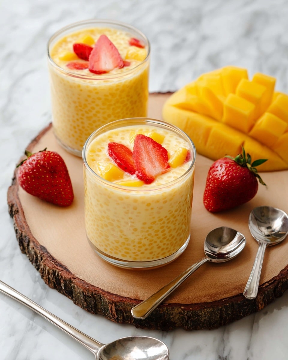 Mango Tapioca Pudding (Mango Sago) Recipe