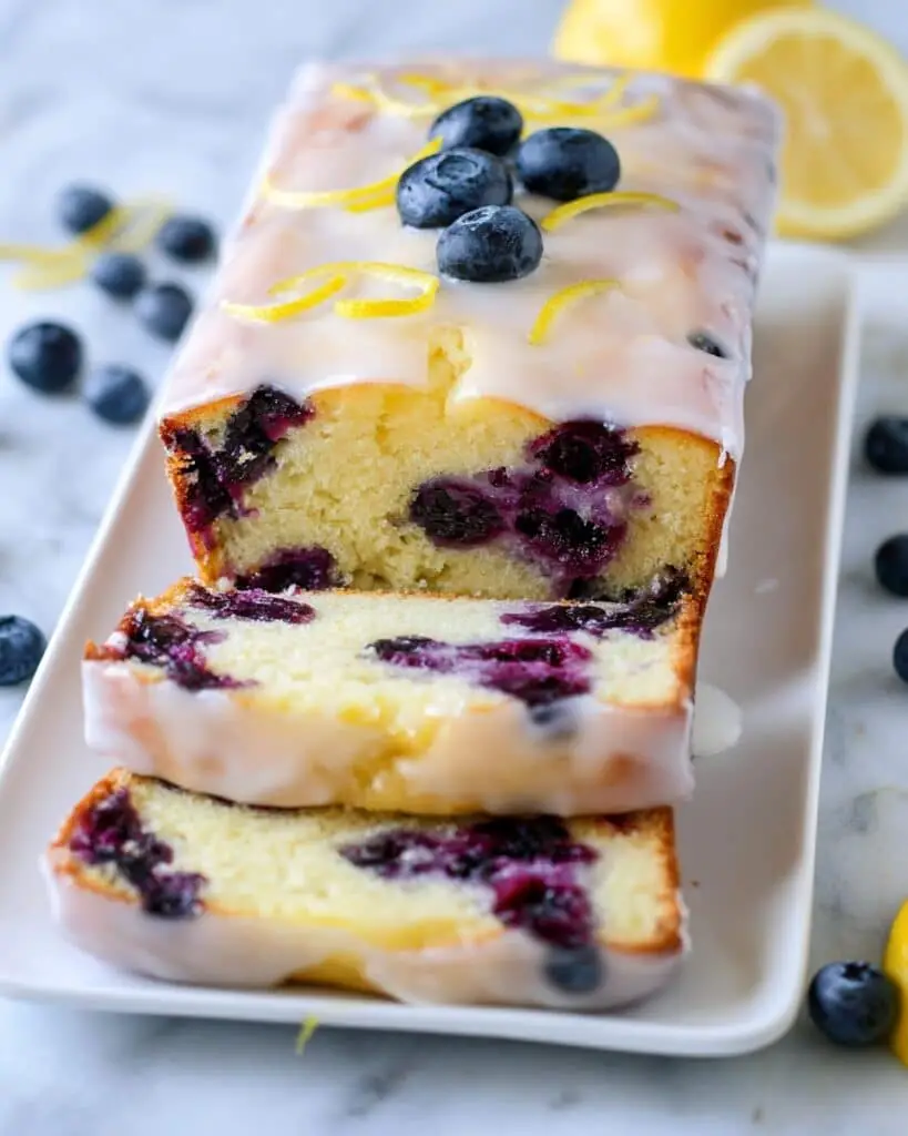 Lemon Blueberry Bread with Lemon Glaze Recipe