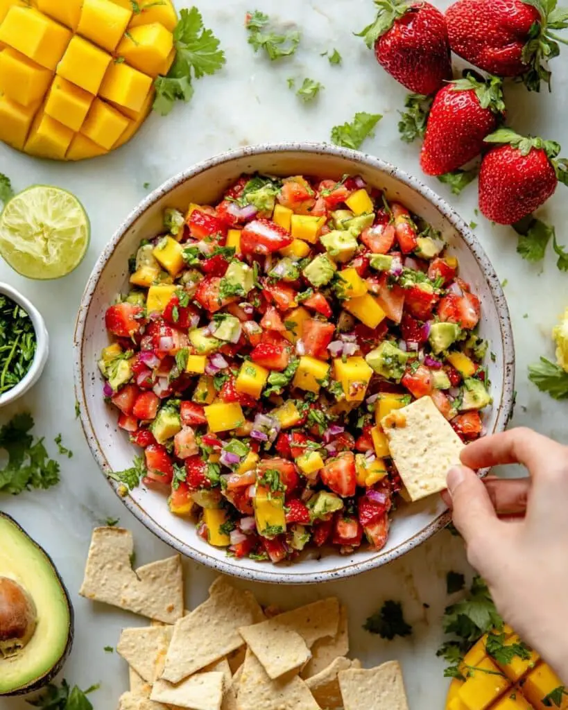 Avocado Strawberry Mango Salsa Recipe