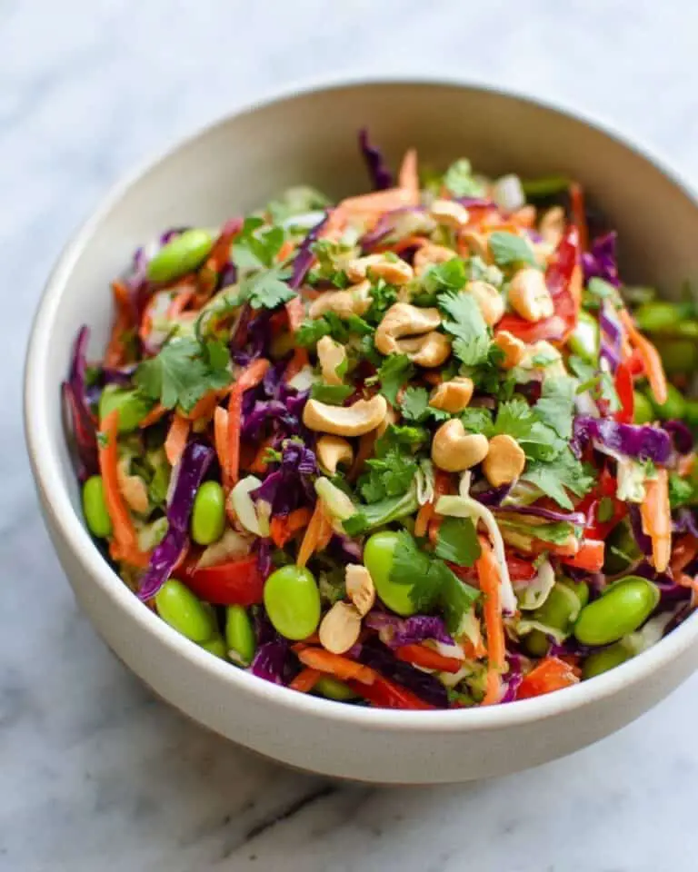 Asian Slaw with Ginger Peanut Dressing Recipe