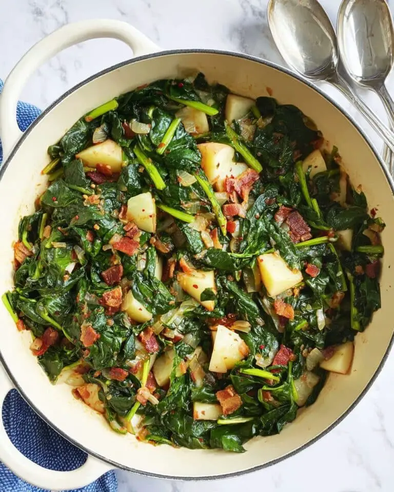Savory Turnip Greens with Bacon and Creole Seasoning Recipe