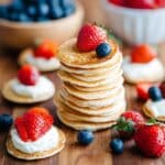 Healthy and Easy Toddler Pancakes with Fresh Berries and Greek Yogurt Recipe