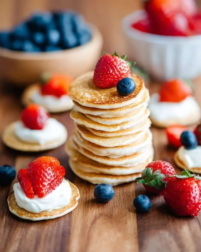 Healthy and Easy Toddler Pancakes with Fresh Berries and Greek Yogurt Recipe