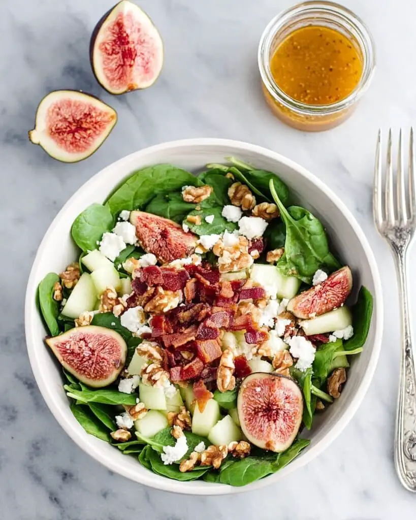 Spinach Prosciutto Honeydew Fig Salad Recipe