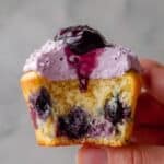 Triple Blueberry Cupcakes with Blueberry Jam Frosting Recipe