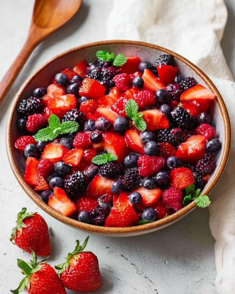 Berry Fruit Salad with Lime and Mint Recipe