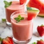 Watermelon Strawberry Mint Smoothie Recipe