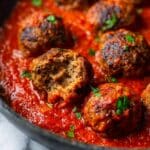 Easy Baked Meatballs with Marinara Sauce Recipe