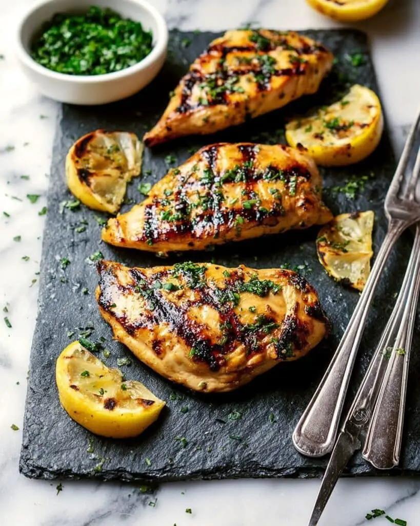 Grilled Chicken Marinade with Honey Lemon Sauce Recipe