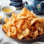 Crispy Fried Wonton Strips with Dipping Sauces Recipe
