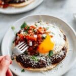 Fresh Huevos Rancheros with Black Bean Salsa and Pico de Gallo Recipe