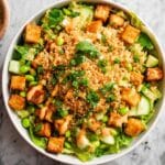 Vegan Crispy Rice Salad with Tofu and Spicy Sesame Dressing Recipe