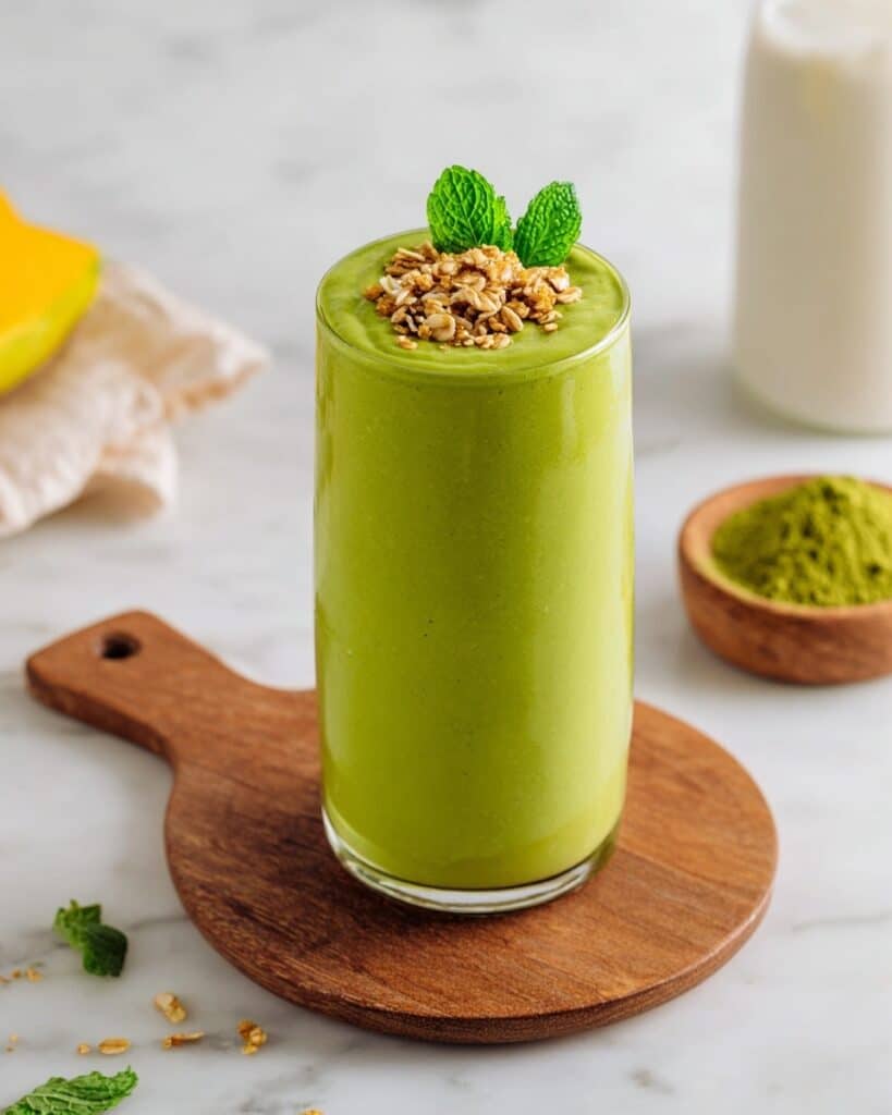 Creamy Matcha Banana Mango Smoothie Recipe