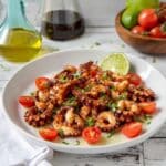 Sautéed Baby Octopus with Garlic, Lime, and Herbs Recipe