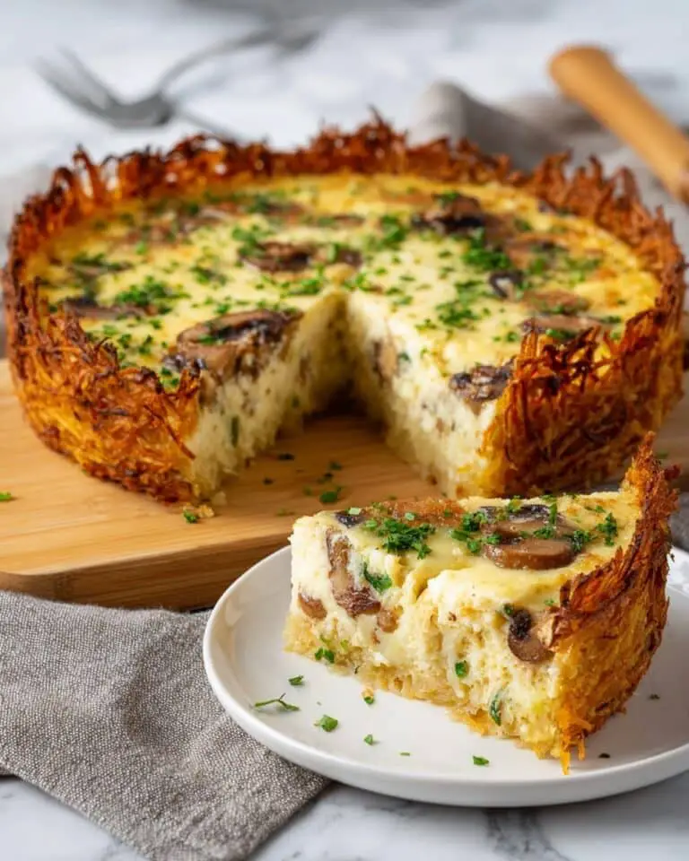 Bacon and White Cheddar Quiche in Hashbrown Crust Recipe