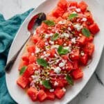 Watermelon Salad with Feta, Pistachios, and Fresh Mint Recipe