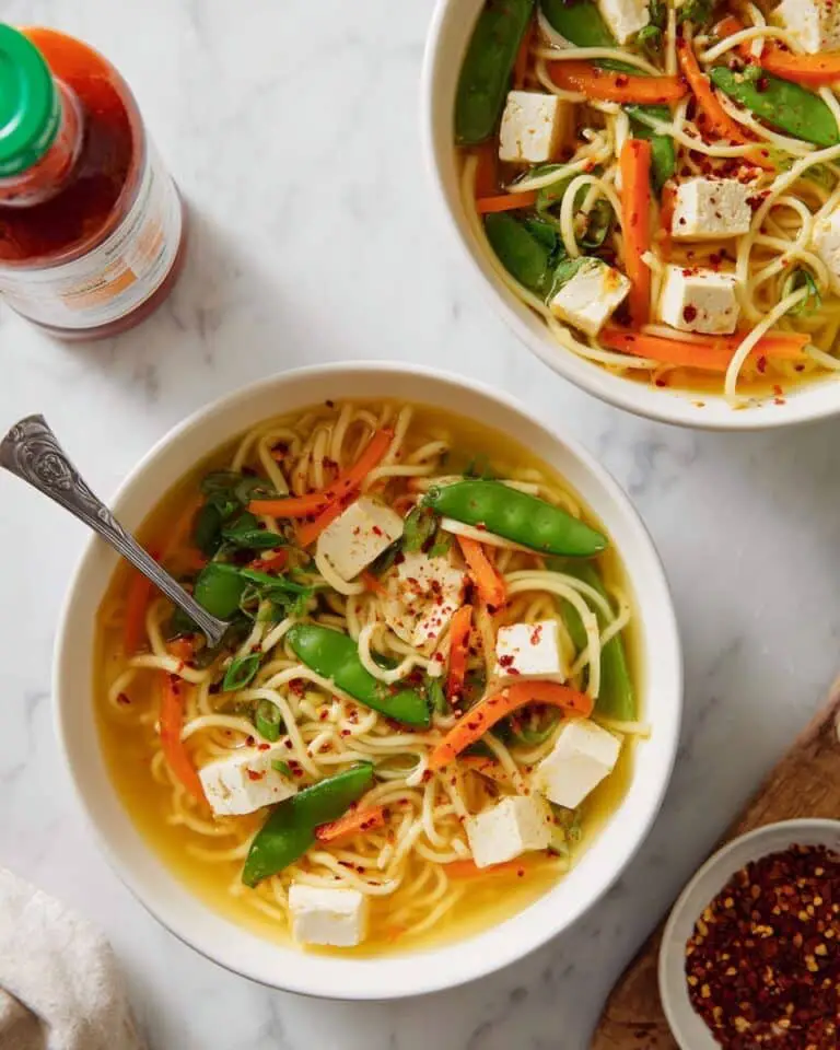 Miso Noodle Soup with Tofu and Vegetables Recipe