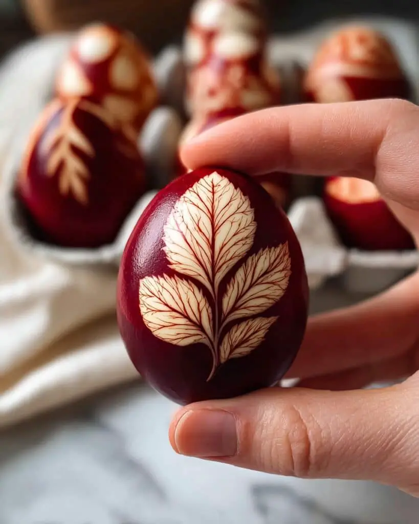 Naturally Dyed Easter Eggs with Herbal Imprints Recipe