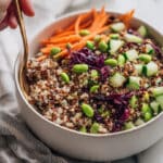 15 Minute Quinoa Salad with Sesame Ginger Sauce Recipe