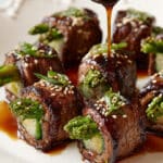 Beef Negimaki Rolls with Scallions and Soy-Honey Glaze Recipe