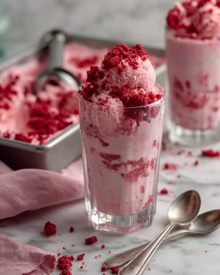 No-Churn Red Velvet Cookie Ice Cream Recipe