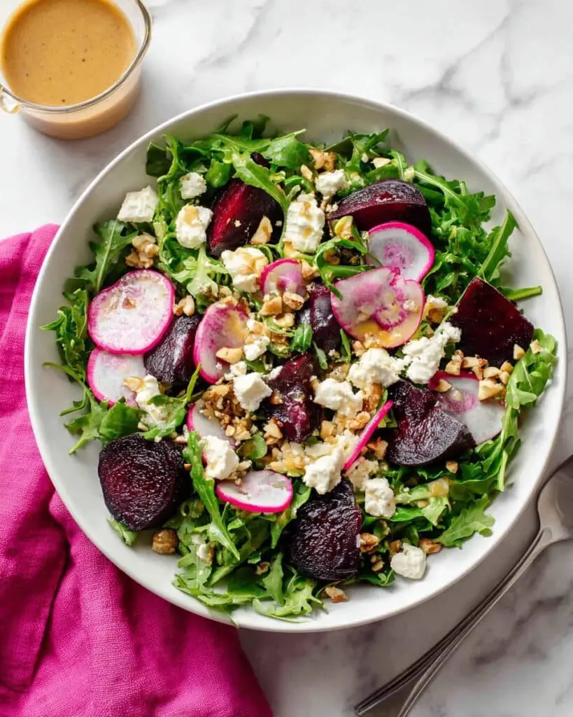 Roasted Beet Salad with Goat Cheese & Pistachios Recipe