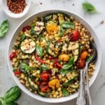 Summer Farro Salad with Grilled Corn and Vegetables Recipe