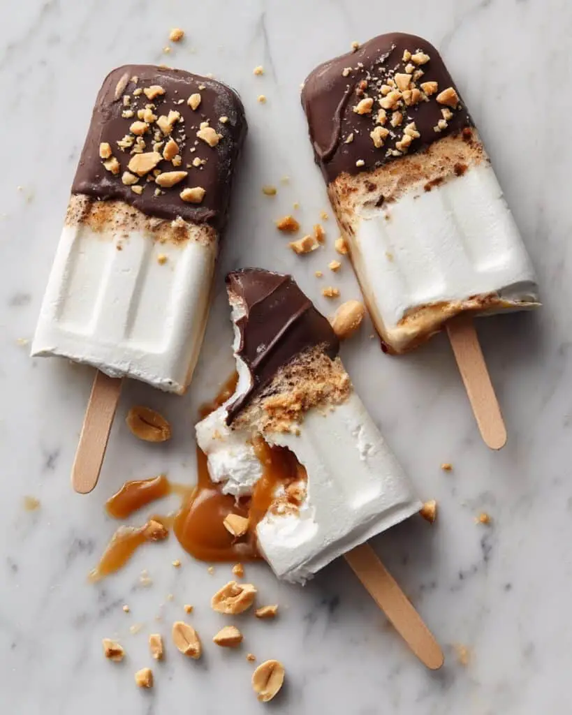 Snickers-Inspired Coconut Cashew Ice Cream Bars Recipe