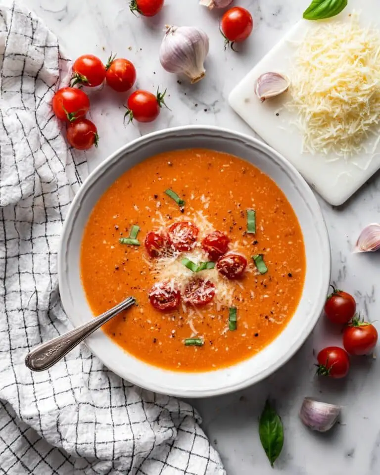 One-Pot Creamy Tomato Rice Soup Recipe