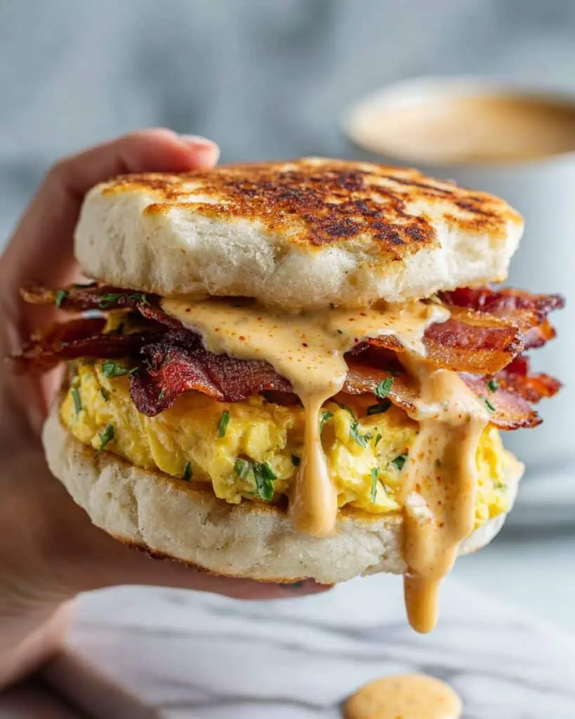 Chipotle Egg Scramble Breakfast Sandwiches Recipe