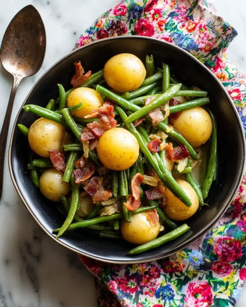 Instant Pot Green Beans with Potatoes and Bacon Recipe