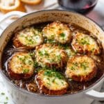 Dutch Oven French Onion Pot Roast with Gruyere Cheese Toasts Recipe