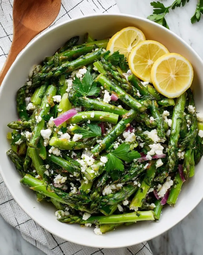 Lemon Feta Asparagus Salad Recipe