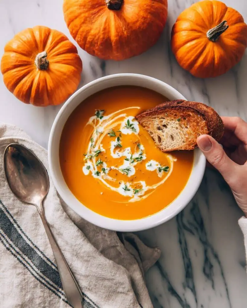 Easy Roasted Pumpkin Curry Soup Recipe