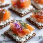 Smoked Salmon Canapés with Dill and Red Onion Recipe
