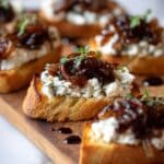 The Best Goat Cheese Crostini with Caramelized Onion Recipe