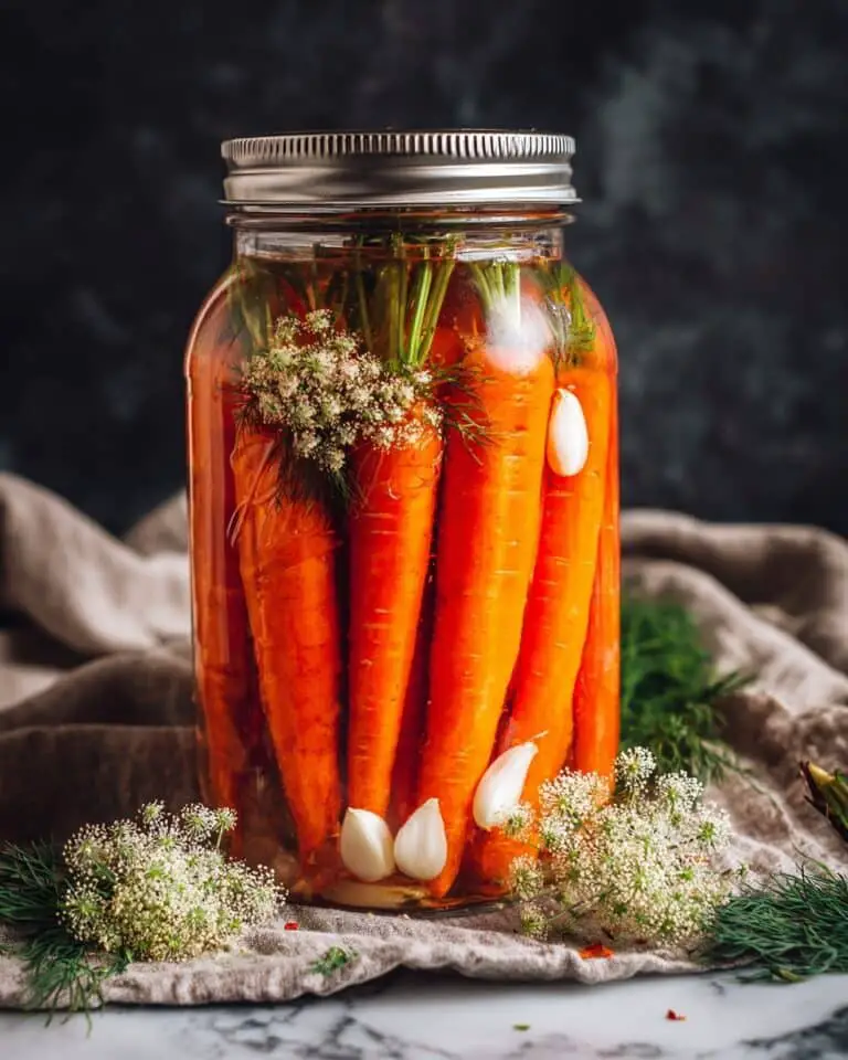 Quick Pickled Carrots with Dill and Garlic Recipe