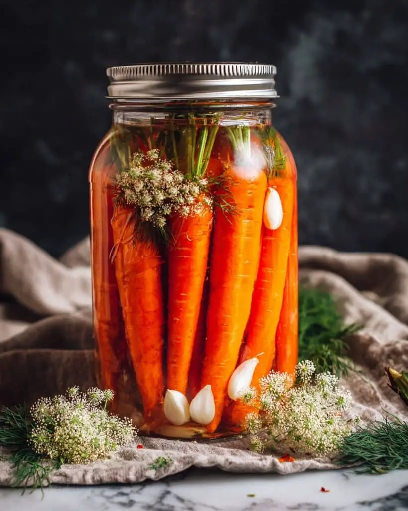 Quick Pickled Carrots with Dill and Garlic Recipe