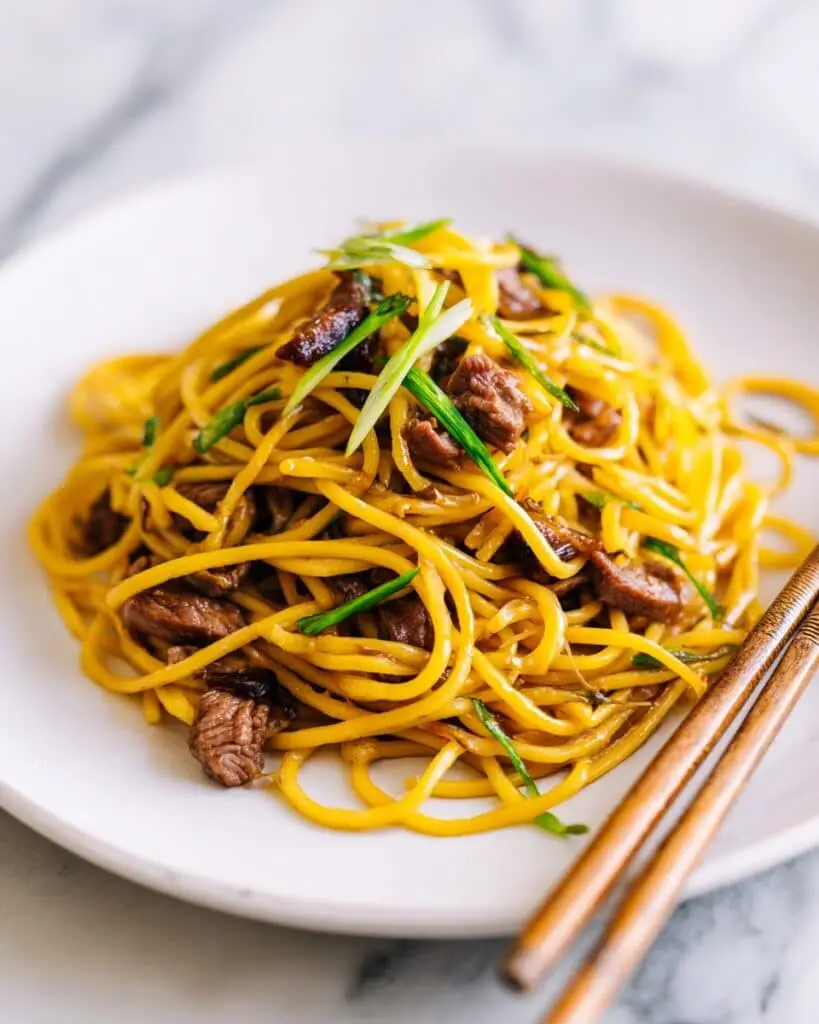 Korean Ground Beef Noodles Recipe