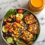 Greek Spinach Salad with Quinoa and Fried Feta Recipe