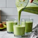Creamy Avocado Smoothie with Pineapple, Spinach, and Lime Recipe