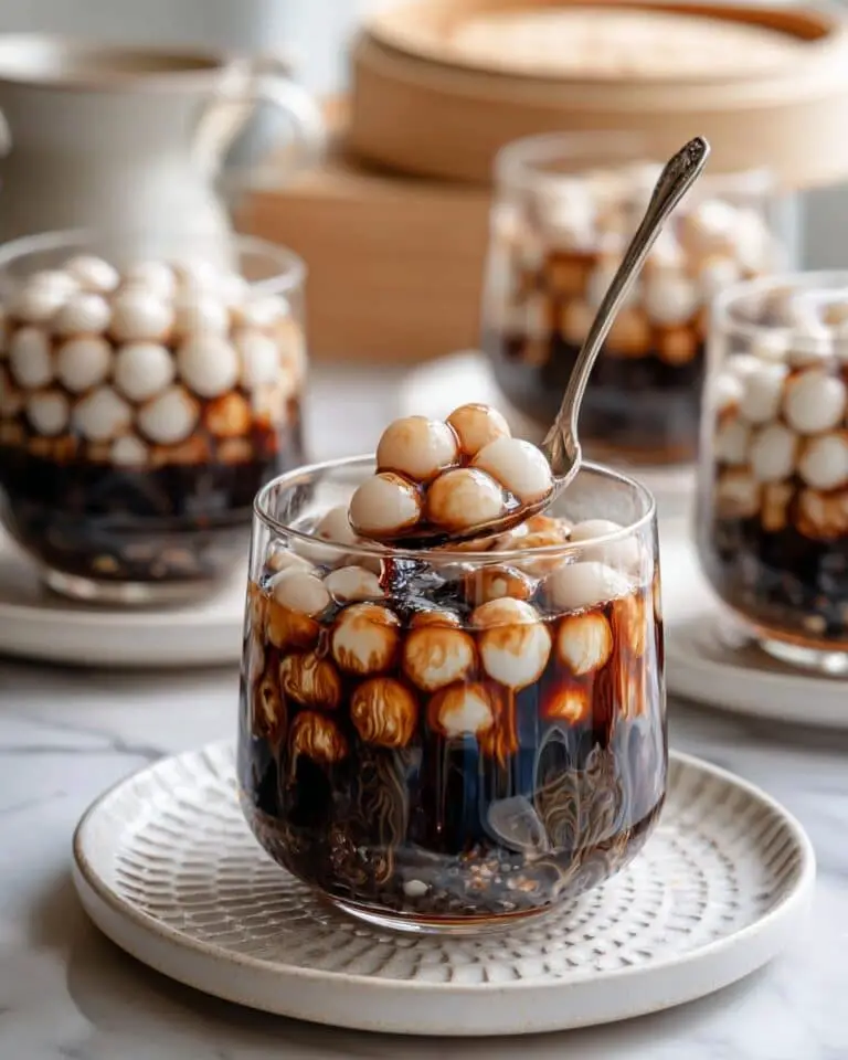 Taho: Filipino Silken Tofu with Sago Pearls and Brown Sugar Syrup Recipe