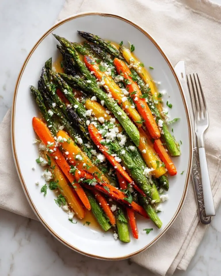 Roasted Asparagus and Carrots with Goat Cheese and Lemon Zest Recipe