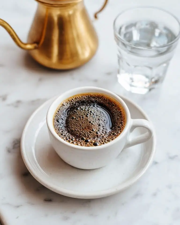 Greek Coffee (Turkish or Arab Coffee) with Foam and Sugar Recipe